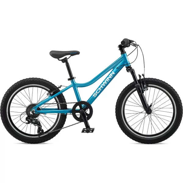 imageSchwinn High Timber YouthAdult Mountain Bike for Men and Women Aluminum and Steel Frame Options 721 Speeds Options 2429Inch WheelsTeal Aluminum Frame
