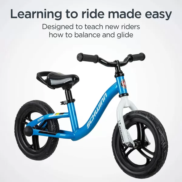 imageSchwinn Koen amp Elm Toddler Balance Bike 12Inch Wheels Kids Ages 14 Years Old Rider Height 2838Inches Training Wheels Not IncludedBlue