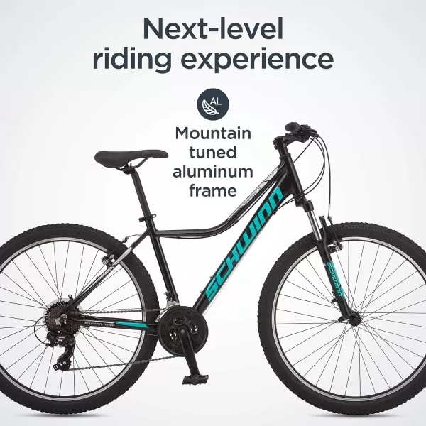 imageSchwinn Mesa Adult Mountain Bike 2124 Speeds 275Inch Wheels Small to XLarge Aluminum Frame Multiple ColorsMesa 3 Black