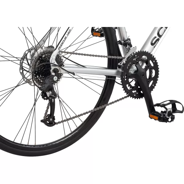 imageSchwinn Phocus Adult Road Bike Mens and Womens Aluminum Frame Flat and Drop Bar Options Multiple Speed Drivetrain Carbon Fiber Fork 700c WheelsBlue Phocus 16 Disc