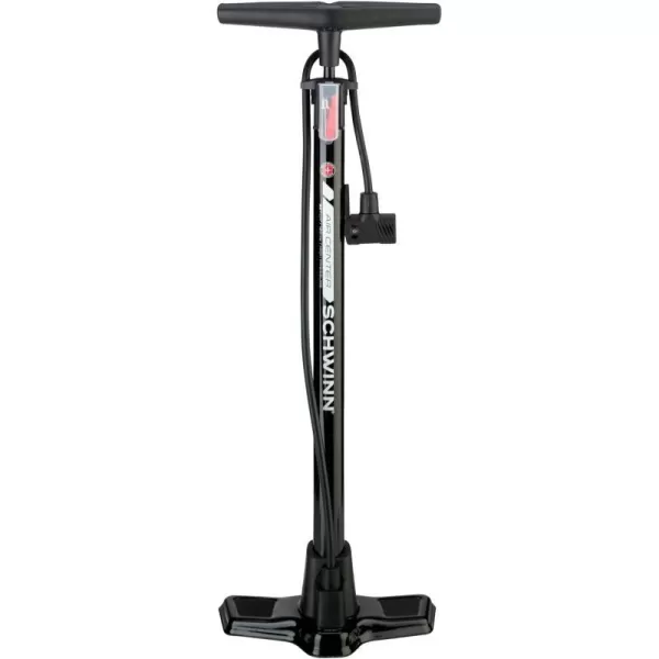 imageSchwinn Air Center Floor Bike Pump Guage Fits Schrader and Presta Valve Types Multiple ColorsBlack Air Center