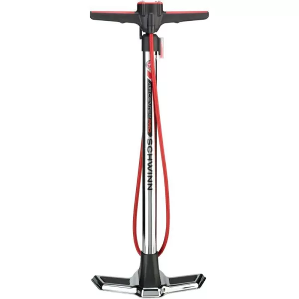 imageSchwinn Air Center Floor Bike Pump Guage Fits Schrader and Presta Valve Types Multiple ColorsSilver Air Center Pro