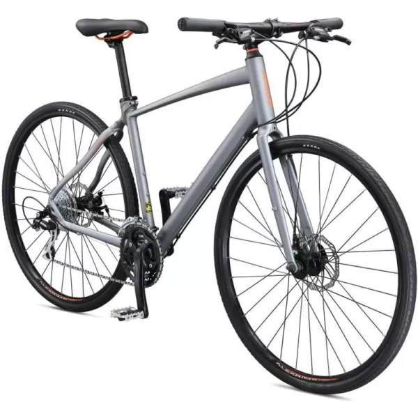 imageSchwinn Vantage MensWomens Sport Hybrid Bike 1824 Speed Drivetrain Aluminum Frame Flat Bar Disc Brakes Smooth Ride Technology Multiple ColorsVantage F2 Matte Grey