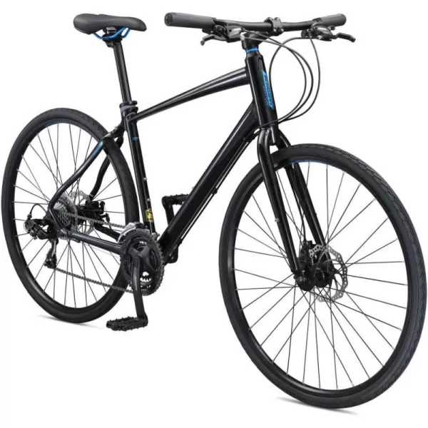 imageSchwinn Vantage MensWomens Sport Hybrid Bike 1824 Speed Drivetrain Aluminum Frame Flat Bar Disc Brakes Smooth Ride Technology Multiple ColorsVantage F3 Black