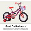 imageSchwinn Koen ampamp Elm BMX Style Toddler and Kids Bike For Girls and Boys 1218Inch Wheels Training Wheels Included Basket or Number Plate Ages 29 Year Old Rider Height 28 to 52 InchPurple