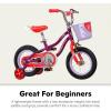 imageSchwinn Koen ampamp Elm BMX Style Toddler and Kids Bike For Girls and Boys 1218Inch Wheels Training Wheels Included Basket or Number Plate Ages 29 Year Old Rider Height 28 to 52 InchPurple