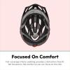 imageSchwinn Thrasher Bike Helmet for Adult Men Women Age 14 with Suggested Fit 5862cm MultiMode Rear LED Light or No Light Option Lightweight with Adjustable Side and Chin Strap Bike AccessoriesCoralBlack