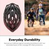 imageSchwinn Thrasher Bike Helmet for Adult Men Women Age 14 with Suggested Fit 5862cm MultiMode Rear LED Light or No Light Option Lightweight with Adjustable Side and Chin Strap Bike AccessoriesCoralBlack
