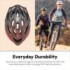 imageSchwinn Thrasher Bike Helmet for Adult Men Women Age 14 with Suggested Fit 5862cm MultiMode Rear LED Light or No Light Option Lightweight with Adjustable Side and Chin Strap Bike AccessoriesCoralBlack