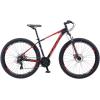 imageSchwinn Bonafide Men and Women Mountain Bike Front Suspension 24Speed 29Inch Wheels 17Inch Aluminum Frame Matte BlackRed