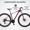 imageSchwinn Bonafide Men and Women Mountain Bike Front Suspension 24Speed 29Inch Wheels 17Inch Aluminum Frame Matte BlackRed