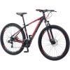 imageSchwinn Bonafide Men and Women Mountain Bike Front Suspension 24Speed 29Inch Wheels 17Inch Aluminum Frame Matte BlackRed