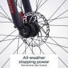 imageSchwinn Bonafide Men and Women Mountain Bike Front Suspension 24Speed 29Inch Wheels 17Inch Aluminum Frame Matte BlackRed