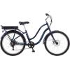 imageSchwinn Mendocino Electric Cruiser Bike for Adults 20 MPH Commuting eBike Ride Up to 45 Miles on Single Charge 26Inch Wheels 6Speed Pedal Assist Throttle Option Aluminum FrameMatte Blue