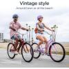imageSchwinn Beach Cruiser Bicycle 26 Inch Bike Cruiser Bike for Women and Men Adult Bicycle  Linear Pull Brakes Comfortable Padded Seat Upright Riding PositionRed