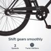 imageSchwinn Beach Cruiser Bicycle 26 Inch Bike Cruiser Bike for Women and Men Adult Bicycle  Linear Pull Brakes Comfortable Padded Seat Upright Riding PositionBlack