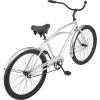 imageSchwinn Beach Cruiser Bicycle 26 Inch Bike Cruiser Bike for Women and Men Adult Bicycle  Linear Pull Brakes Comfortable Padded Seat Upright Riding PositionSilver
