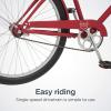 imageSchwinn Beach Cruiser Bicycle 26 Inch Bike Cruiser Bike for Women and Men Adult Bicycle  Linear Pull Brakes Comfortable Padded Seat Upright Riding PositionRed