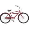 imageSchwinn Beach Cruiser Bicycle 26 Inch Bike Cruiser Bike for Women and Men Adult Bicycle  Linear Pull Brakes Comfortable Padded Seat Upright Riding PositionRed