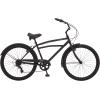 imageSchwinn Beach Cruiser Bicycle 26 Inch Bike Cruiser Bike for Women and Men Adult Bicycle  Linear Pull Brakes Comfortable Padded Seat Upright Riding PositionBlack