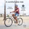 imageSchwinn Beach Cruiser Bicycle 26 Inch Bike Cruiser Bike for Women and Men Adult Bicycle  Linear Pull Brakes Comfortable Padded Seat Upright Riding PositionGrey