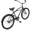 imageSchwinn Beach Cruiser Bicycle 26 Inch Bike Cruiser Bike for Women and Men Adult Bicycle  Linear Pull Brakes Comfortable Padded Seat Upright Riding PositionBlack