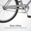 imageSchwinn Beach Cruiser Bicycle 26 Inch Bike Cruiser Bike for Women and Men Adult Bicycle  Linear Pull Brakes Comfortable Padded Seat Upright Riding PositionGrey