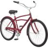 imageSchwinn Beach Cruiser Bicycle 26 Inch Bike Cruiser Bike for Women and Men Adult Bicycle  Linear Pull Brakes Comfortable Padded Seat Upright Riding PositionRed