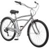imageSchwinn Beach Cruiser Bicycle 26 Inch Bike Cruiser Bike for Women and Men Adult Bicycle  Linear Pull Brakes Comfortable Padded Seat Upright Riding PositionGrey