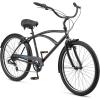imageSchwinn Beach Cruiser Bicycle 26 Inch Bike Cruiser Bike for Women and Men Adult Bicycle  Linear Pull Brakes Comfortable Padded Seat Upright Riding PositionBlack