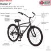 imageSchwinn Beach Cruiser Bicycle 26 Inch Bike Cruiser Bike for Women and Men Adult Bicycle  Linear Pull Brakes Comfortable Padded Seat Upright Riding PositionBlack