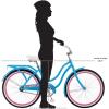imageSchwinn Destiny or Baywood Cruiser Bikes 2426 Inch Bike for Kids and Adults Navy Blue Bright Blue Sea Foam or Purple Single Speed with Basket or Rear Cargo Rack for Girls Boys and AdultsBright Blue