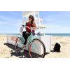 imageSchwinn Perla 26 Inch Cruiser Bike 7Speed Beach Cruiser Bicycle for Women and Men Adult Bicycle  Linear Pull Brakes Comfortable Quilted Seat Upright Riding PositionBlue