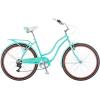 imageSchwinn Perla 26 Inch Cruiser Bike 7Speed Beach Cruiser Bicycle for Women and Men Adult Bicycle  Linear Pull Brakes Comfortable Quilted Seat Upright Riding PositionBlue