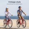 imageSchwinn Sanctuary 7 Comfort Beach Cruiser Bike for Adult Women Men 7Speed Drivetrain in RetroStyled Steel StepThrough or StepOver Frame 26Inch Wheels With Front ampamp Rear Fenders Rear Cargo RackRedStepThrough Frame