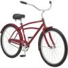 imageSchwinn Beach Cruiser Bicycle 26 Inch Bike Cruiser Bike for Women and Men Adult Bicycle  Linear Pull Brakes Comfortable Padded Seat Upright Riding PositionRed