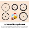 imageSchwinn Basic and Air Center Floor Bike Pump Up to 120 Max PSI Dual Head Fits Schrader and Presta Valve Types EasytoCarry Portable and Convenient Design Bicycle Essentials for Easy Road RidingSilver