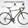imageSchwinn Phocus 16 Disc Road Bike 700c Bike for Men and Women 16Speed Road Bicycle Lightweight Aluminum Frame Alloy Carbon Fork Disc Brakes Aerodynamic Riding Position Bikes for AdultsBlack