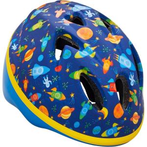 imageSchwinn Classic Toddler and Baby Bike Helmet for Boys and Girls Dial Fit Adjustment and Full Range Padding Extended Lower ShellBlue Space Design