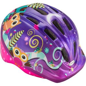 imageSchwinn Classic Toddler and Baby Bike Helmet for Boys and Girls Dial Fit Adjustment and Full Range Padding Extended Lower ShellCrazy Owl