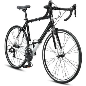 imageSchwinn Phocus 16 Disc Road Bike 700c Bike for Men and Women 16Speed Road Bicycle Lightweight Aluminum Frame Alloy Carbon Fork Disc Brakes Aerodynamic Riding Position Bikes for AdultsBlack