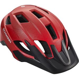 imageSchwinn Yahara ERT Bike Helmet for Adult Youth Men Women Ages 8 and Up Can Fit Head Circumference 5462 cm with 14 Vents Removable Visor and Adjustable Locking StrapRed