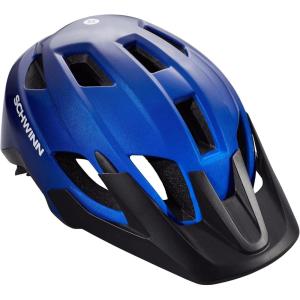 imageSchwinn Yahara ERT Bike Helmet for Adult Youth Men Women Ages 8 and Up Can Fit Head Circumference 5462 cm with 14 Vents Removable Visor and Adjustable Locking StrapBlue