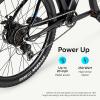 imageSchwinn Amalgam Mens and Womens Electric Bike Hybrid Aluminum Frame 7 Speed 275Inch Wheels 375Wh BatteryMatte Black