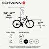imageSchwinn Amalgam Mens and Womens Electric Bike Hybrid Aluminum Frame 7 Speed 275Inch Wheels 375Wh BatteryMatte Black