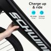 imageSchwinn Amalgam Mens and Womens Electric Bike Hybrid Aluminum Frame 7 Speed 275Inch Wheels 375Wh BatteryMatte Black