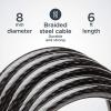 imageSchwinn Bike Key Cable Lock in Braided Steel Cable 5 feet x 8mm Anti Theft Bike Lock Security Level 1Security Level 1Key Lock