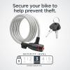 imageSchwinn Bike Key Cable Lock in Braided Steel Cable 5 feet x 8mm Anti Theft Bike Lock Security Level 1Security Level 3Key Lock