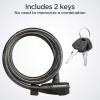 imageSchwinn Bike Key Cable Lock in Braided Steel Cable 5 feet x 8mm Anti Theft Bike Lock Security Level 1Security Level 3Key Lock