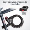 imageSchwinn Bike Key Cable Lock in Braided Steel Cable 5 feet x 8mm Anti Theft Bike Lock Security Level 1Security Level 3Lighted Lock